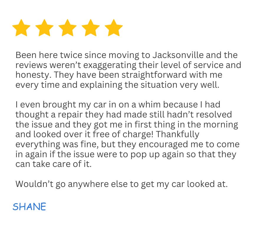 Came here for a brake inspection, a new set of tires and an oil change. The entire thing was inexpensive and quick. When I returned for some engine power issues, they diagnosed and solved my issue (10)